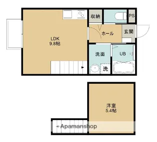 熊本県上益城郡御船町大字辺田見【アパート】の間取り