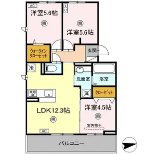 ヴィラ・セレーノ【3階】の間取り