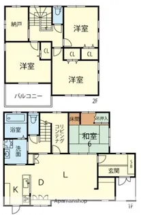 熊本県合志市幾久富【一戸建】の間取り
