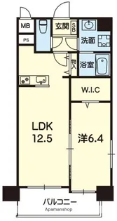 1LDKの間取り画像