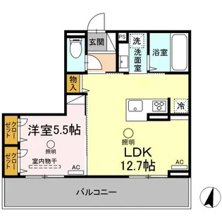 ボナール武蔵ヶ丘【2階】の間取り