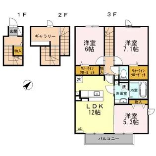 セジュール城東【301号室】の間取り