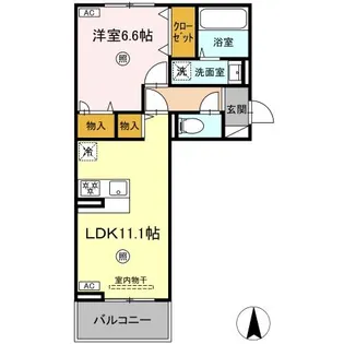 ハイムセラ出水【3階】の間取り