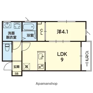 セブンピース【201号室】の間取り