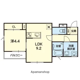 セブンピース【203号室】の間取り