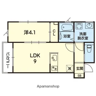 セブンピース【205号室】の間取り
