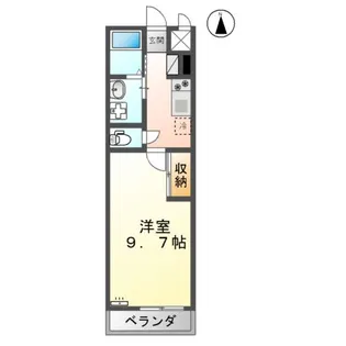 サンウイング【210号室】の間取り