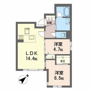 LUCE帯山西【1階】の間取り