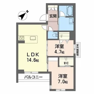 LUCE帯山西【3階】の間取り