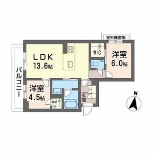 メゾンリーベル【2階】の間取り