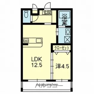 1LDKの間取り画像