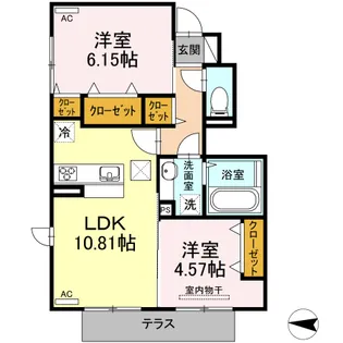 エスポワール大津【1階】の間取り