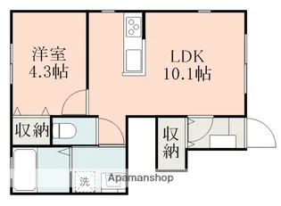 SHELL LEBEN新外【1階】の間取り