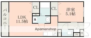 ソルーナ松橋【2階】の間取り