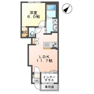 LE.LIEN広崎【105号室】の間取り