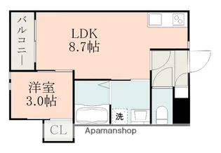 REGALEST熊本中央【2階】の間取り