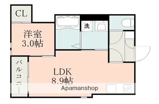 REGALEST熊本中央【1階】の間取り