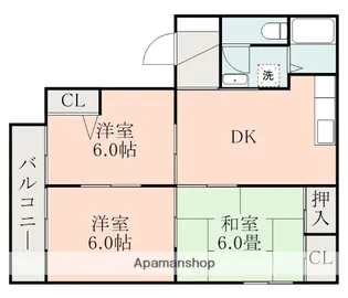 グランドール弐番館【2階】の間取り