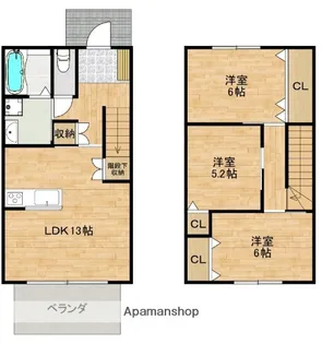 エスポワール出水の森A【1号室】の間取り