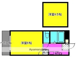 アップルハウス秋津町【208号室】の間取り