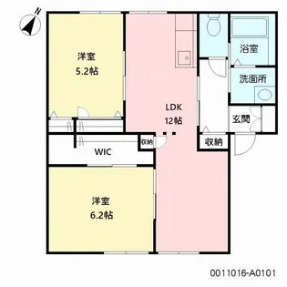 グランデージ・オヌキ A棟【1階】の間取り