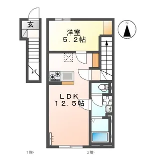 (仮称)嘉島町アパート【202号室】の間取り