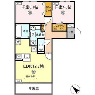 ランドマークII【103号室】の間取り