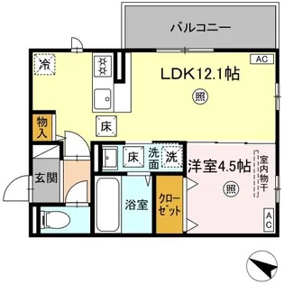 ピノ・ジョヴァーネ【1階】の間取り