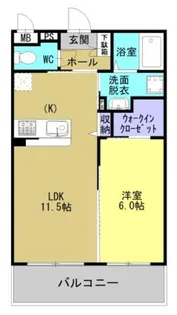 SMILE GARDEN菊陽【201号室】の間取り