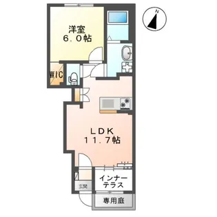 ルミナスカーサ 長嶺東【102号室】の間取り