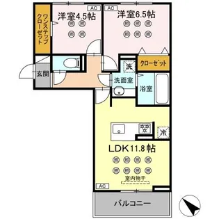グランフォレ下南部【3階】の間取り