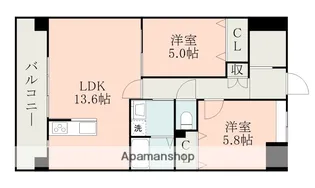 CHAINON長嶺南【5階】の間取り