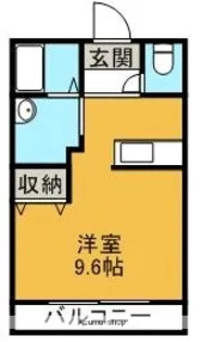 アウトゥール弓削【210号室】の間取り