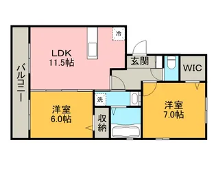 ユーエム・セイラ【101号室】の間取り