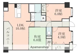 コアマンションネクステージ平成さくら通り【2階】の間取り