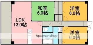 エトワールマンション菊陽【401号室】の間取り