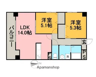 ブルーム【2階】の間取り