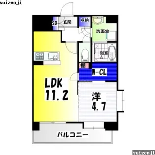 LIBTH千葉城【1階】の間取り