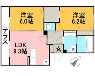 クレアトゥール【1階】の間取り