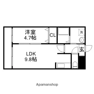 スライブ壱番館【6階】の間取り