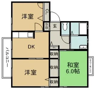 ファースト・ディアス T棟【202号室】の間取り