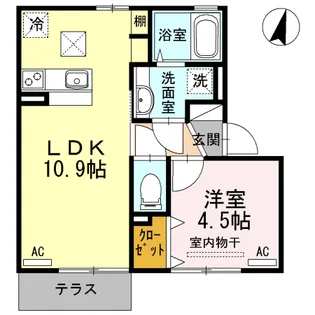 サングレイス【1階】の間取り