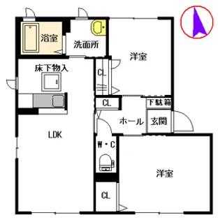 メゾンアンリシール C棟【1階】の間取り