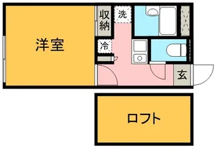 レオパレスユニバサイド黒髪【203号室】の間取り