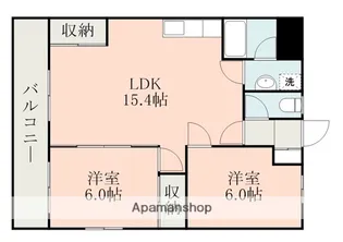 2LDKの間取り画像