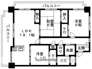 エルフィナ八王寺 C棟【4階】の間取り