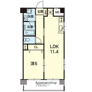 新屋敷エクシード【4階】の間取り
