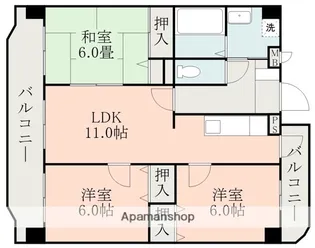 ルアールハイツ【3階】の間取り