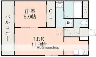 エスパシオ近見【3階】の間取り