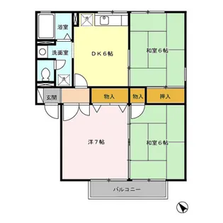 レジデンス’95 B棟【1階】の間取り